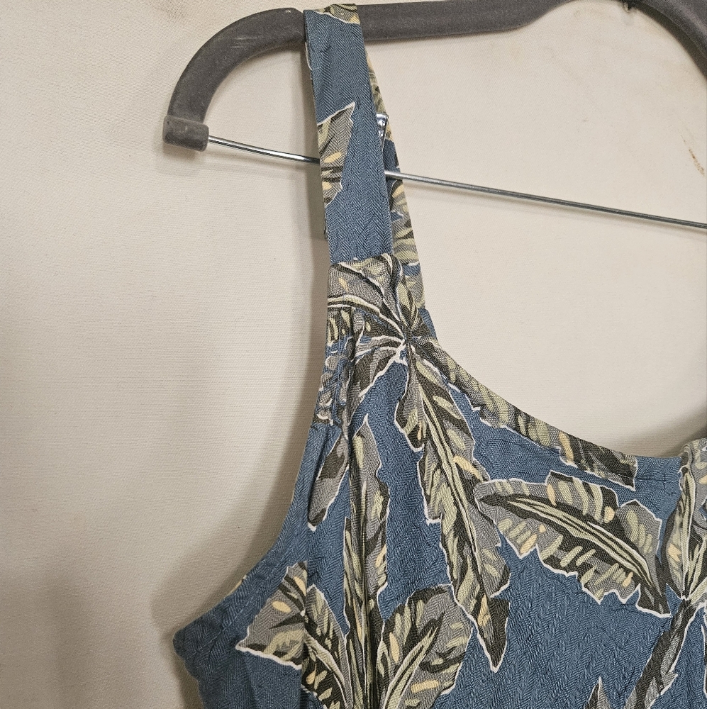 Hilo Hattie Blue and Green Tropical Maxi Dress Size L - Picture 4 of 7